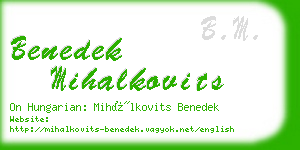 benedek mihalkovits business card